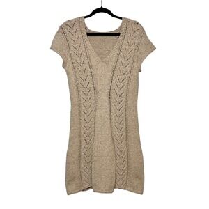 Hand Knit Scandinavian MinimalistSweater Dress Womens Size‎ S Artisanal Mori Kei